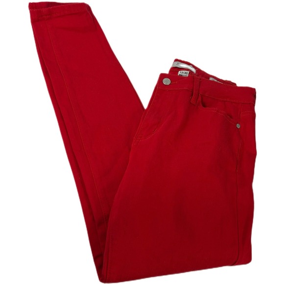 Judy Blue Jeans Women's 13/31 Skinny Fit Red Pants JB84204 Stretch Denim - Picture 1 of 8